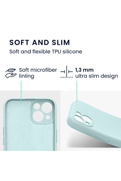 KWmobile Case for Apple iPhone 13, Silicone, Green, 58954.200