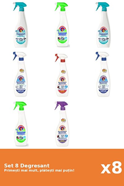 Chanteclair Set 8 Chanteclair Degreaser: 2x Antiodor, 2x Lemon, 2x Bicarbonat...