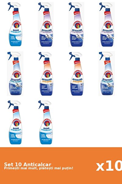 Chanteclair Set 10 Anticalcar Chanteclair: 3x Stralucire, 3x Parfumat, 2x Put...