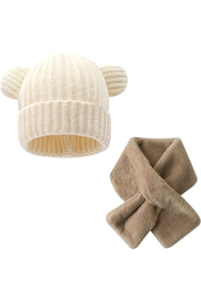 OEM Winter Women’s Knitted beanie and Plush Scarf Set - Size M