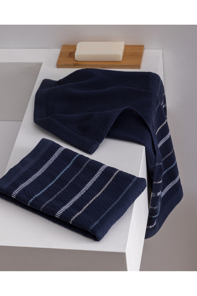 Madame Coco Martel 2-Pack 100% Cotton Hand Towels - Navy Blue - 30X45 cm