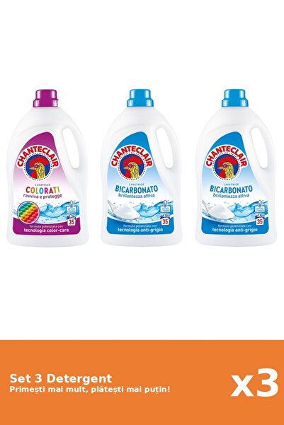 Chanteclair Set 3 Detergent Chanteclair: 1x Color, 2x Bicarbonat