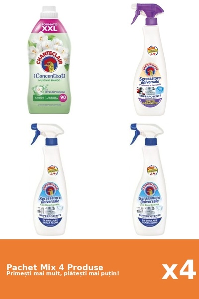 Chanteclair Set 4 Chanteclair Mix: 1 Conditioner (White Musk), 3 Degreaser (B...