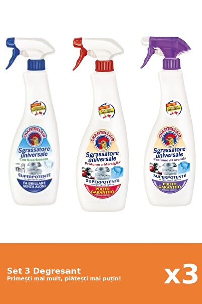 Chanteclair Set of 3 Chanteclair Degreaser: 1x Bicarbonate, 1x Marseille, 1x ...