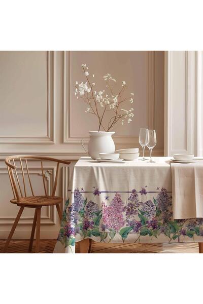Markaev Flora Lilac Cotton Tablecloth Msaort0029