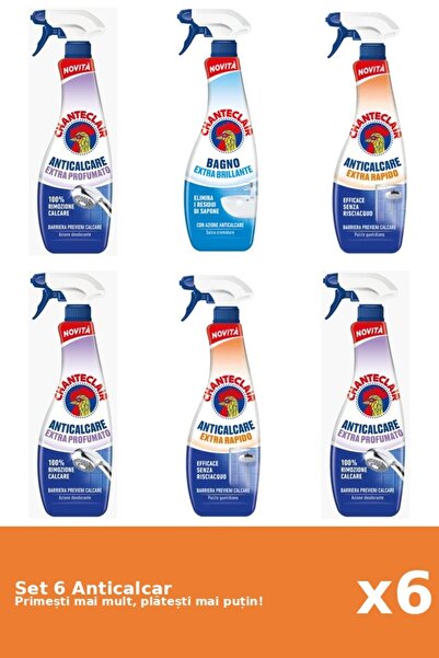 Chanteclair Set of 6 Chanteclair Anti-limescale: 3x Scented, 1x Shine, 2x Rapid