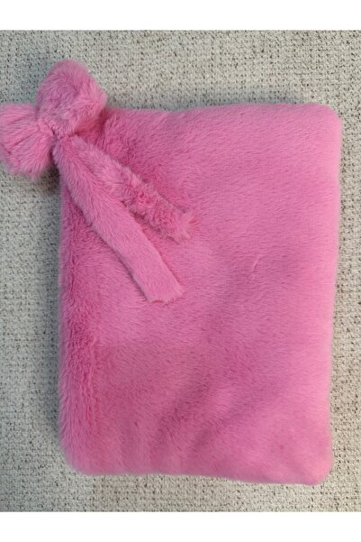 MUTE BAG Plush Tablet Bag / Candy Pink Plush Tablet Case with Bow Charm 11'' - 12'' Inch (30*22)