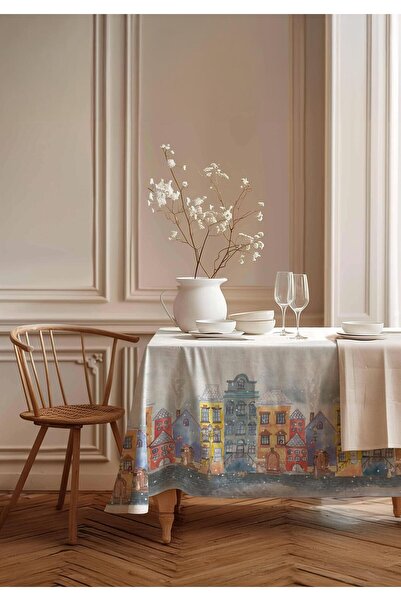 Markaev Winter City Cotton Tablecloth Msaort0062