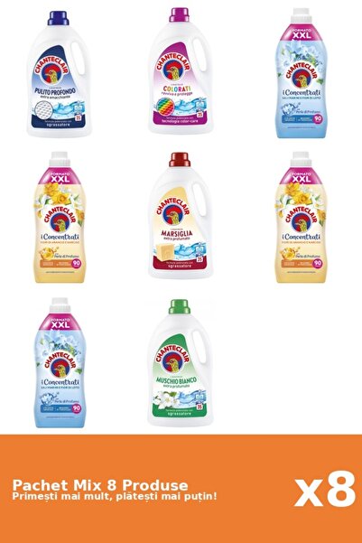 Chanteclair Set 8 Mix Chanteclair: 4 Detergent (Clasic, Color, Marsilia, Mosc...