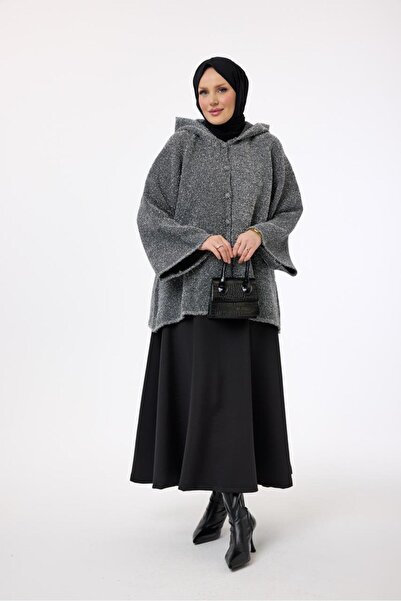 My City 51208 - Stylish Comfortable Silvery Hooded Women's Knitwear Jacket