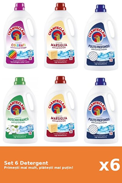 Chanteclair Set 6 Detergent Chanteclair: 1x Color, 2x Marsilia, 2x Clasic, 1x...