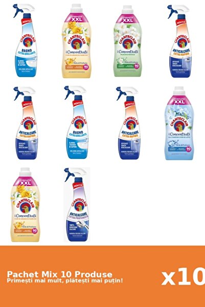 Chanteclair Set 10 Mix: 6 Anticalcar (Parfumat, Rapid, Stralucire), 4 Balsam (Lotus, Mosc Alb, Portocale)