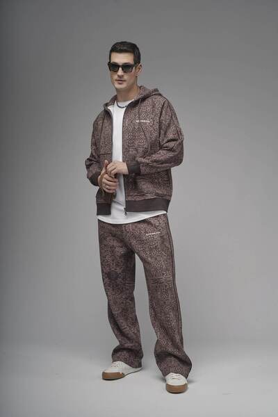 Butik Trend Biz Ethnic Patterned Hooded Piece Set