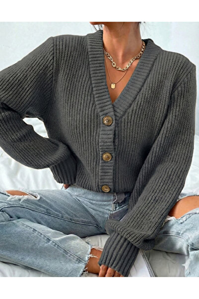 Lavina سترة تريكو قصيرة بنمط محبوك