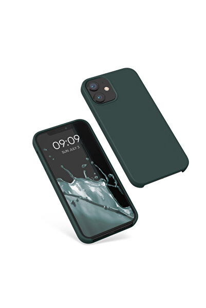 KWmobile Case for Apple iPhone 12 Mini, Silicone, Green, 52640.171