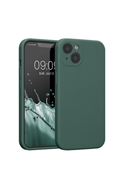 KWmobile Case for Apple iPhone 13, Silicone, Green, 59359.166