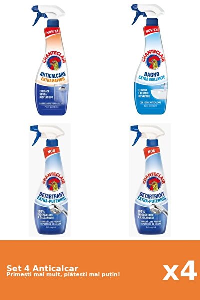Chanteclair Set of 4 Chanteclair Anti-limescale: 1x Rapid, 1x Shine, 2x Strong