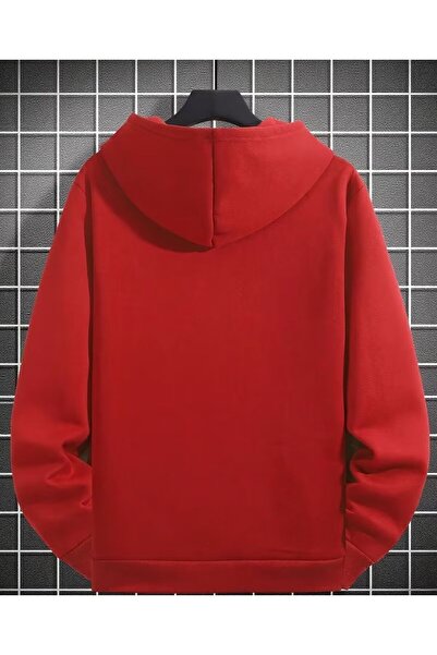 FAVORİST Men's Hooded Plain Unprinted Sweatshirt