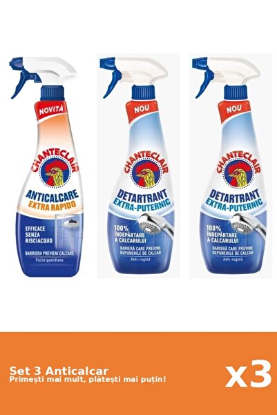 Chanteclair Set 3 Anticalcar Chanteclair: 1x Rapid, 2x Puternic