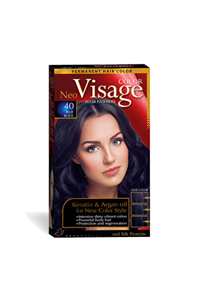 VİSAGE Vopsea de par Neo Keratin & Argan Oil 40 Blue Black