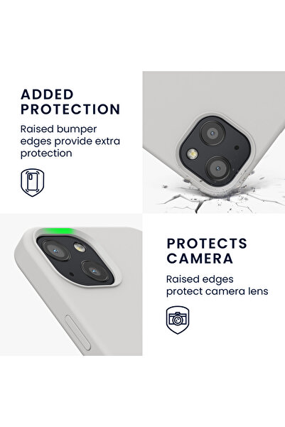 KWmobile Case for Apple iPhone 13, Silicone, Gray, 55878.96