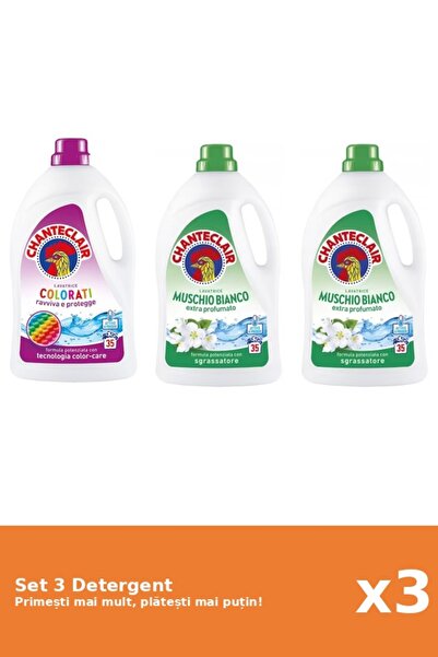 Chanteclair Set 3 Chanteclair Detergent: 1x Color, 2x White Musk