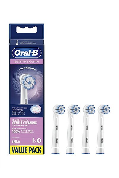 ORAL -B Sensitive Clean Replacement Heads x4, White