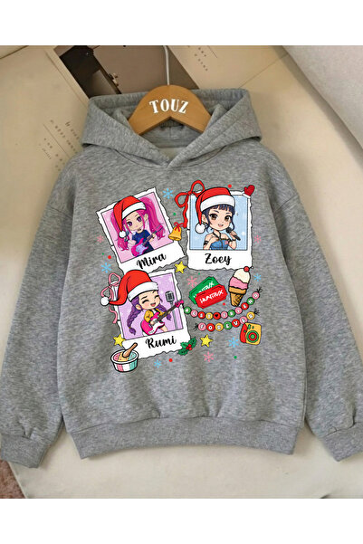 Touz Moda Різдвяний молодий KPop Demon Hunters 3 нитки Товстий солодкий худі