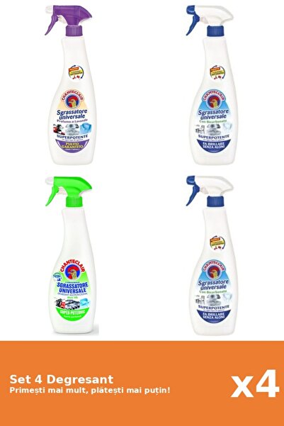 Chanteclair Set 4 Degresant Chanteclair: 1x Mosc Alb, 2x Bicarbonat, 1x Lamaie