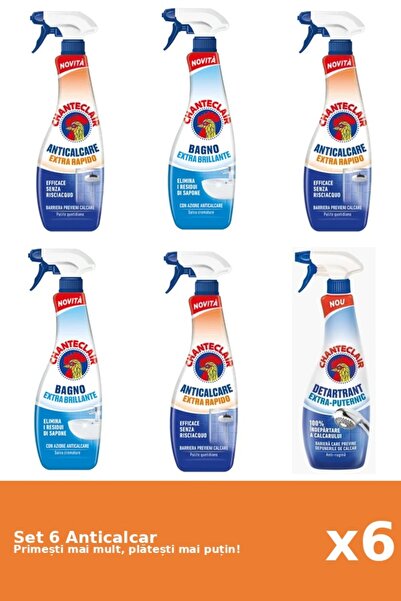 Chanteclair Set of 6 Chanteclair Anti-limescale: 3x Fast, 2x Shine, 1x Strong
