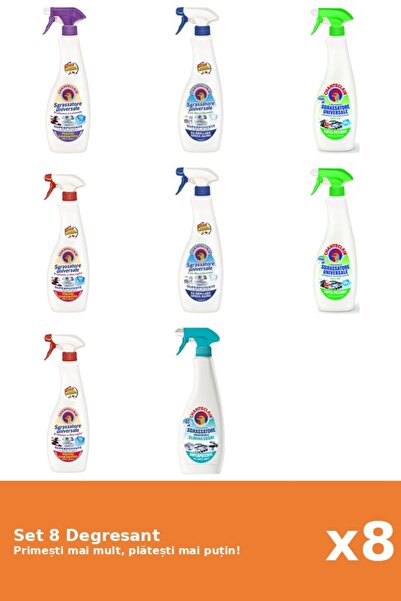 Chanteclair Set 8 Degresant Chanteclair: 1x Lavanda, 2x Bicarbonat, 2x Lamaie...