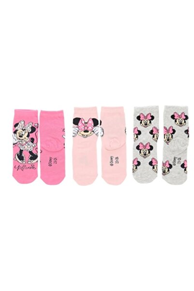 Minnie Mouse - Kids' Socks Set, 3 Pairs, Multicolor, Size 27-30