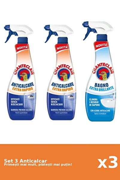 Chanteclair Set of 3 Chanteclair Anti-limescale: 2x Rapid, 1x Shine