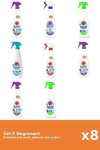 Chanteclair Set 8 Degresant: 2x Mosc Alb, 1x Bicarbonat, 2x Lamaie, 1x AntiMi...