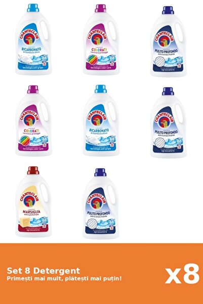 Chanteclair Set 8 Detergent Chanteclair: 2x Bicarbonat, 2x Color, 3x Clasic, ...