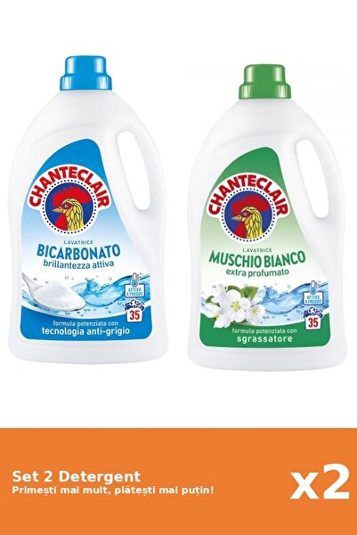 Chanteclair Set 2 Detergent Chanteclair: 1x Bicarbonat, 1x Mosc Alb