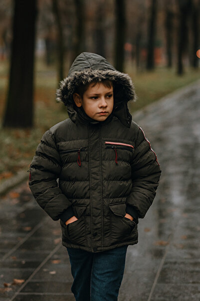 couis Children's Fur-Lined Detachable Hood