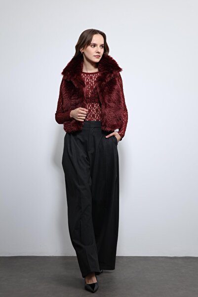 Antioch Burgundy Plush Look Vest