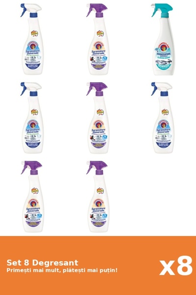 Chanteclair Set 8 Degresant Chanteclair: 3x Bicarbonat, 3x Lavanda, 1x AntiMi...