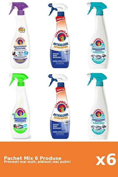 Chanteclair Set 6 Mix Chanteclair: 4 Degresant (AntiMiros, Lamaie, Lavanda), 2 Anticalcar (Rapid)