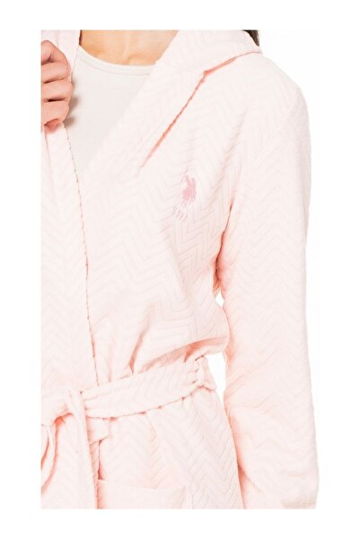 U.S. Polo Assn. Women's Waist-Fastening Fleece Dressing Gown New Season