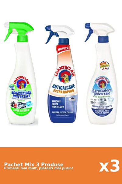 Chanteclair Set 3 Mix Chanteclair: 2 Degresant (Bicarbonat, Lamaie), 1 Antica...