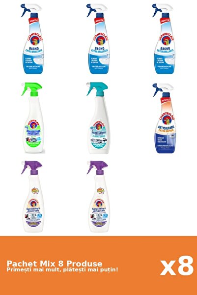 Chanteclair Set of 8 Chanteclair Mix: 4 Anti-limescale (Fast, Shine), 4 Degre...