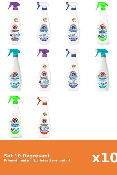 Chanteclair Set 10 Degresant Chanteclair: 2x Mosc Alb, 3x Bicarbonat, 2x Lama...