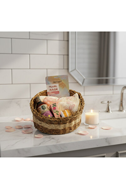 MyMomento Special Bathroom Set - Hand-Embroidered Towel - Face Mask - Lotion ...