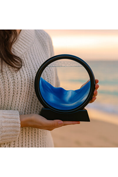 Özel Tasarım Dekoratif Sulu Kum Saati 360° Dönebilen Masaüstü Stres Azaltıcı ...