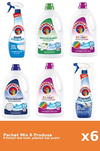 Chanteclair Set of 6 Chanteclair Mix: 2 Anti-limescale (Strong, Shine), 4 Det...