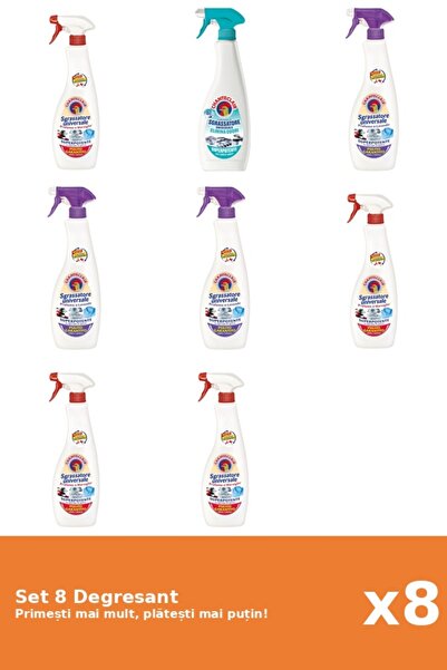 Chanteclair Set of 8 Chanteclair Degreaser: 4x Marseille, 1x Anti-Odor, 3x Wh...