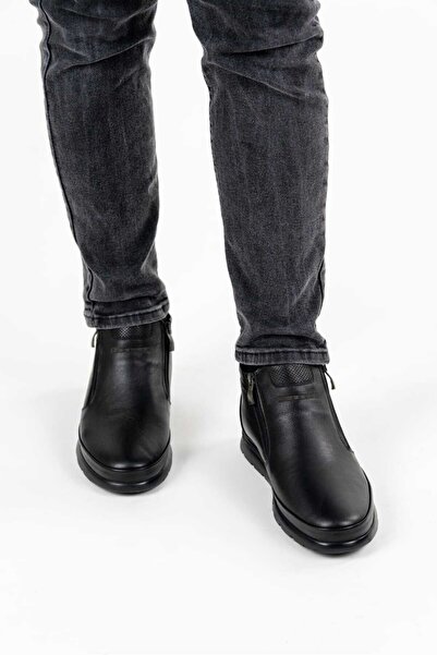 D&M DANİ&MARCA Men's Casual Shoes Boots Bootie, Soft Comfortable Comfort, Orthopedic Double Zipper, Genuine Leather