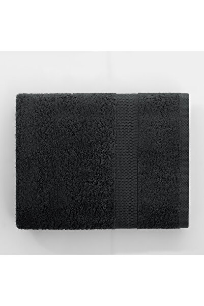 Deco King Bath towel with simple border, 100% cotton, 525 g/m2, Marina, 70 x 140 cm, dark grey